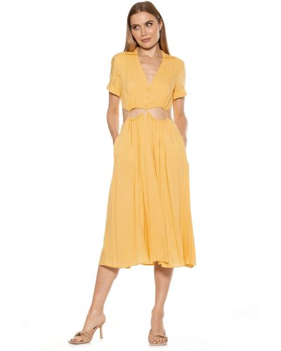 Alexia Admor Cassidy Midi Dress - Yellow