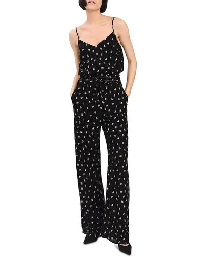 10 Crosby Derek Lam Gold Dots Drawstring Waist Jumpsuit - Black