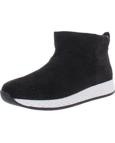Urban Sport Slip On Cushion Insole Shearling Boots - Black