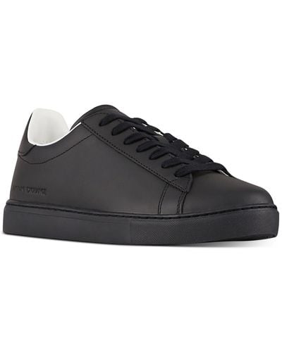 Armani Exchange Leather Casual And Fashion Sneakers - Black