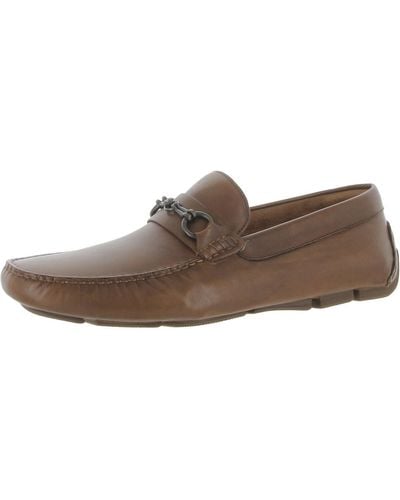 Kenneth Cole Theme Bit Driver Comfort Insole Embellished Loafers - Brown