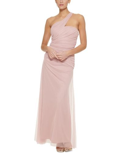 DKNY Tulle Long Evening Dress - Pink