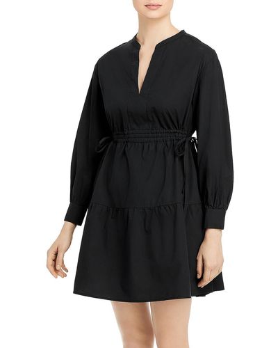 Rails Ivy Ruched Waist Short Mini Dress - Black