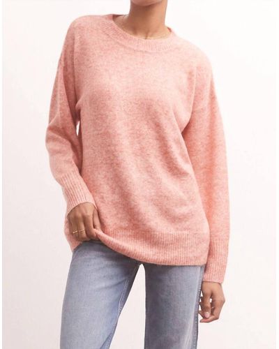 Z Supply Silas Pullover Sweater - Pink