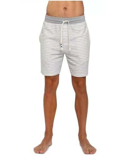 Sol Angeles Stripe Fleece Short - White