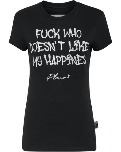Philipp Plein T-shirt Sexy Pure With Crystals - Black