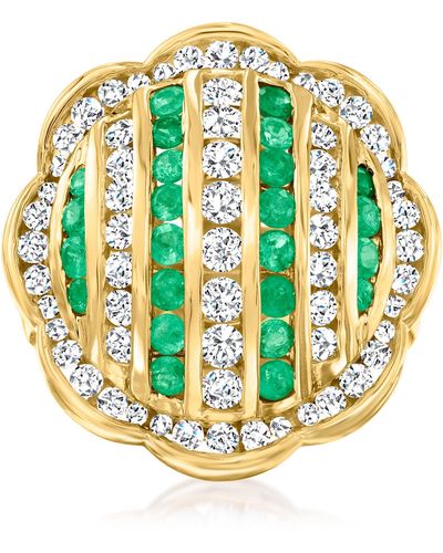 Ross-Simons Diamond And . Emerald Ring - Green