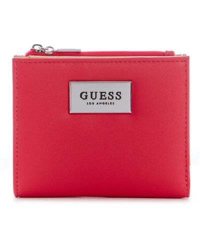 Guess Factory Zeke Snap Wallet - Red