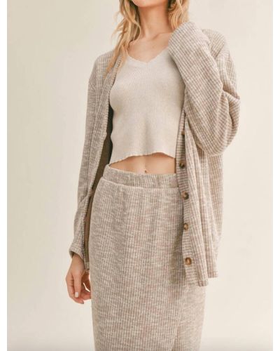 Sage the Label Vintage Heart Relaxed Cardigan - Natural