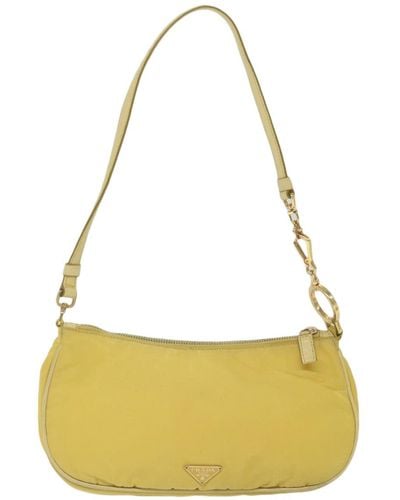 Prada Tessuto Synthetic Shoulder Bag (pre-owned) - Yellow
