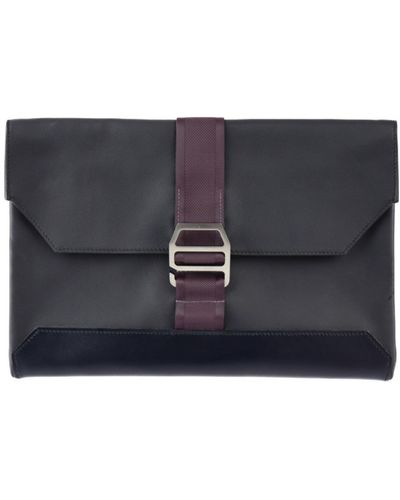 Hermès Leather Clutch Bag (pre-owned) - Blue