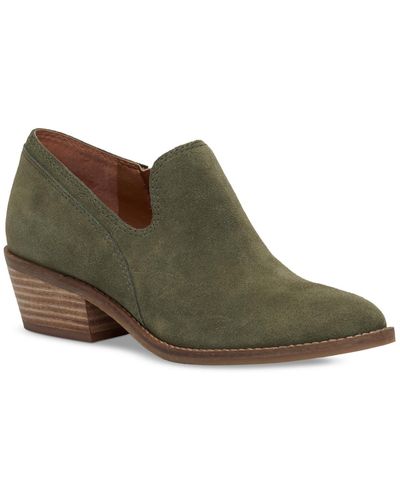 Lucky Brand Feltyn Dressy Leather Booties - Green