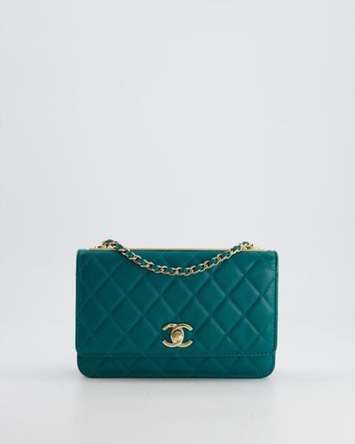 Chanel Quilted Trendy Wallet On Chain Bag - Green