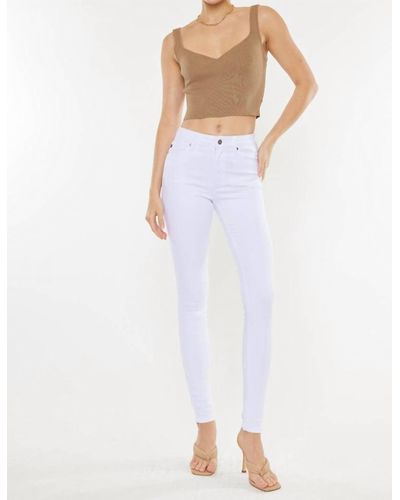 Kancan Alabaster High Rise Super Skinny Jeans - White