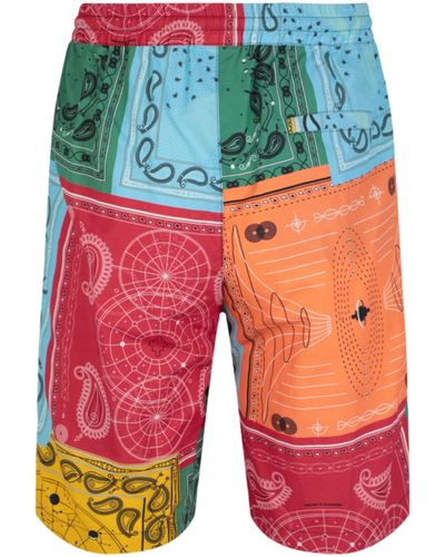 Marcelo Burlon Bandana Nylon Shorts - Multicolor