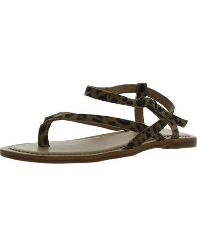 Lucky Brand Fats Sandals Thong Slippers - Green