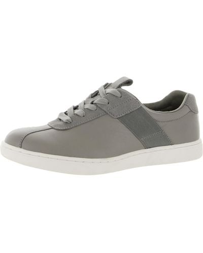 Vionic Lono Leather Lace-up Fashion Sneakers - Gray