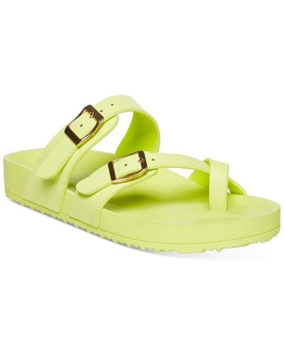 Madden Girl Twila Footbed Slip-on Slide Sandals - Yellow