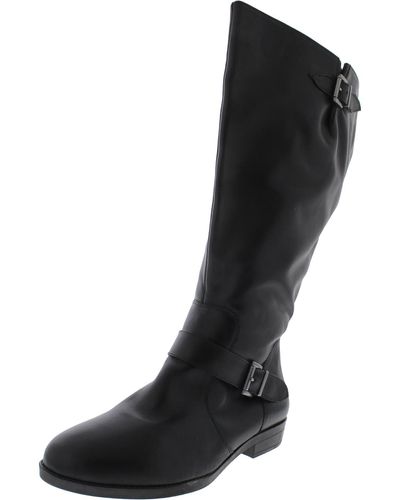 David Tate Boost Leather Knee-high Boots - Black
