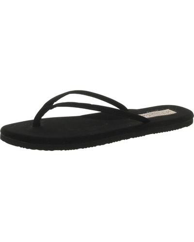 Flojos Slip-on Flip-flop Thong Sandals - Black