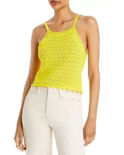 French Connection Nora Crochet Tank - Yellow