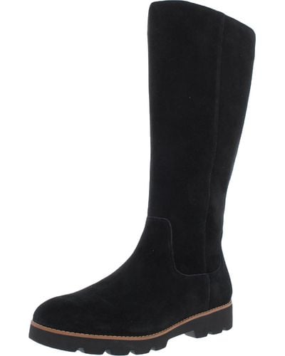 Vionic Gwen Suede Water Repellent Knee-high Boots - Black