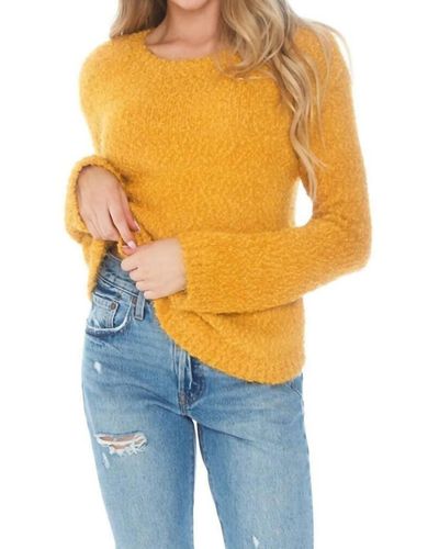 BB Dakota Get A Crew Sweater In Harvest Yellow - Orange