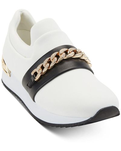 Karl Lagerfeld Maia Fashion Logo Slip-on Sneakers - White