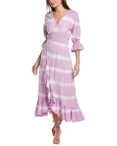 Sole Tatiana Linen-blend Wrap Dress - Pink