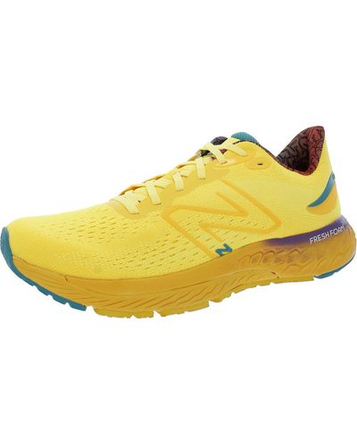 New Balance Lace-up Manmade Running & Training Shoes - Yellow