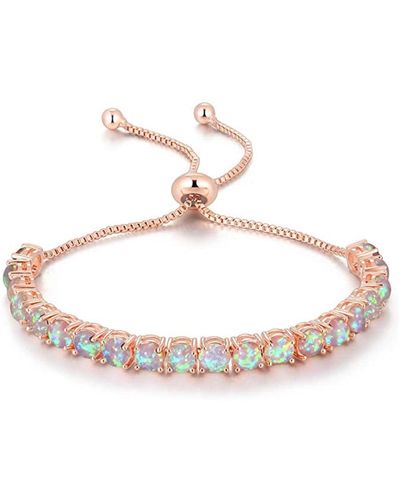 Liv Oliver 18k Rose Gold White Opal Adjustable Bracelet