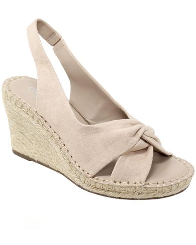Charles David Notable Faux Suede Slip On Espadrilles - Natural