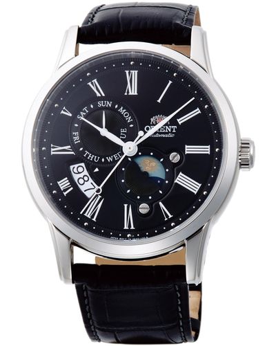 Orient Ra-ak0010b10b Sun & Moon 43mm Automatic Watch - Black
