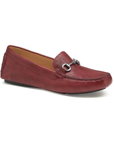 Johnston & Murphy magge Leather Driving Loafers - Red