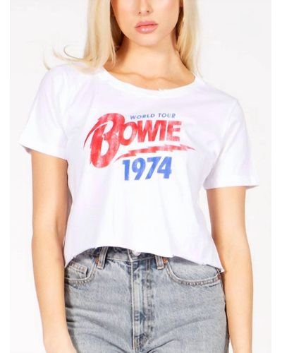 Prince Peter Bowie World Tour 74 Crop Tee - White