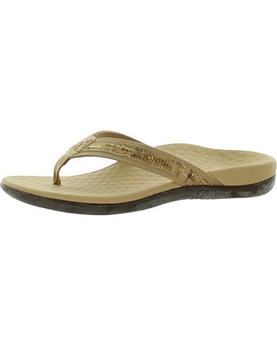 Vionic Tide Flat Thong Sandals - Green