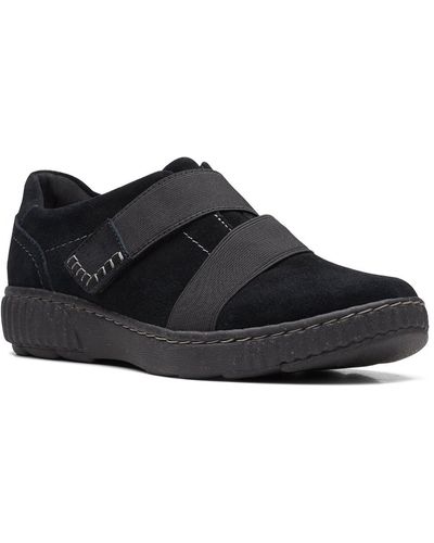 Clarks Caroline Holly Suede Lifestyle Casual And Fashion Sneakers - Black