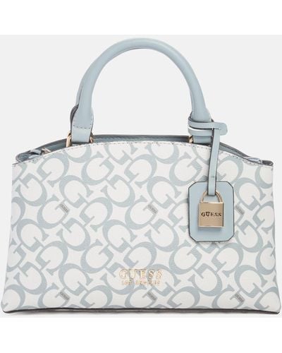Guess Factory Easley Small Satchel - White