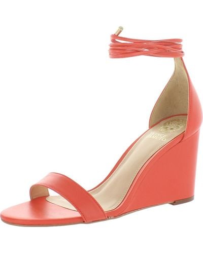Vince Camuto Stassia Leather Wedge Sandals - Pink