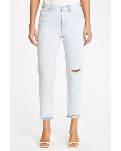 Pistola Presley High Rise Relaxed Crop Jean - White