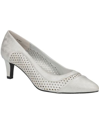 Easy Street Ansen Faux Leather Pointed Toe Pumps - White