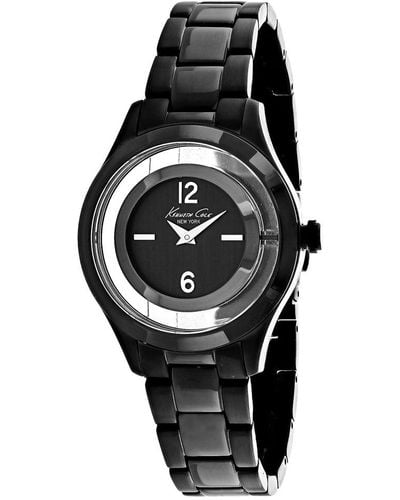 Kenneth Cole Black Dial Black Ion-plated Watch