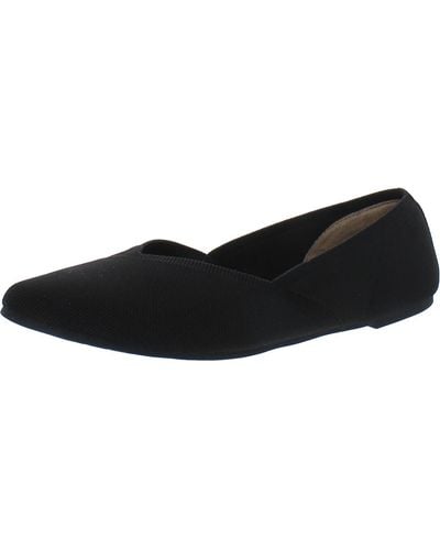 Me Too Pointed Toe Padded Insole Loafers - Black
