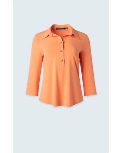 Iris Setlakwe Polo Shirt 3/4 Sleeves In Tangerine - Orange