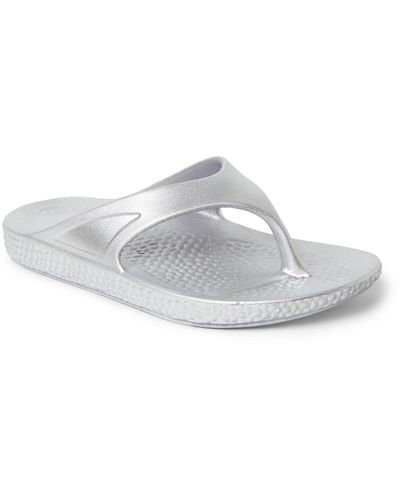 Dearfoams Ecocozy By Sustainable Comfort Thong Sandal - White