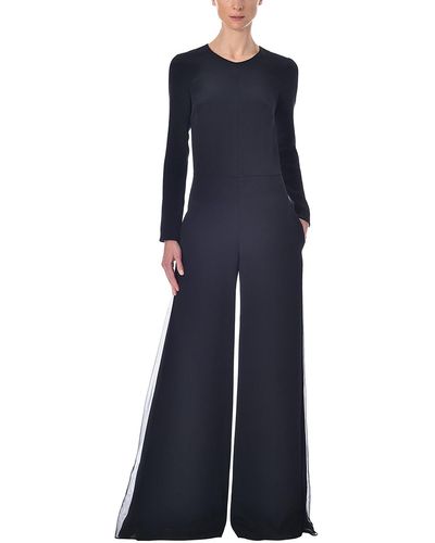 Adam Lippes Jada Jumpsuit In Silk Crepe - Blue