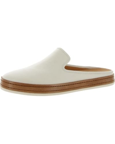 Vince Canella Suede Slip On Mules - White