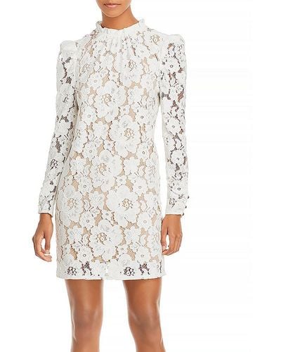 Wayf Lace Short Mini Dress - White