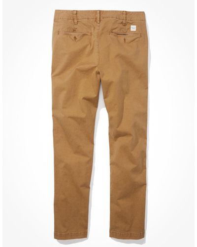 American Eagle Outfitters Ae Flex Slim Straight Khaki Pant - Natural