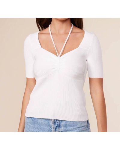 Lucy Paris Maddy Knit Top - White